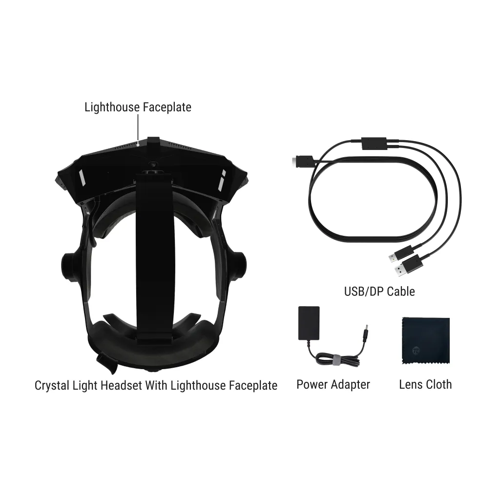 Pimax Crystal Light, Headset with Lighthouse Faceplate - Image 2